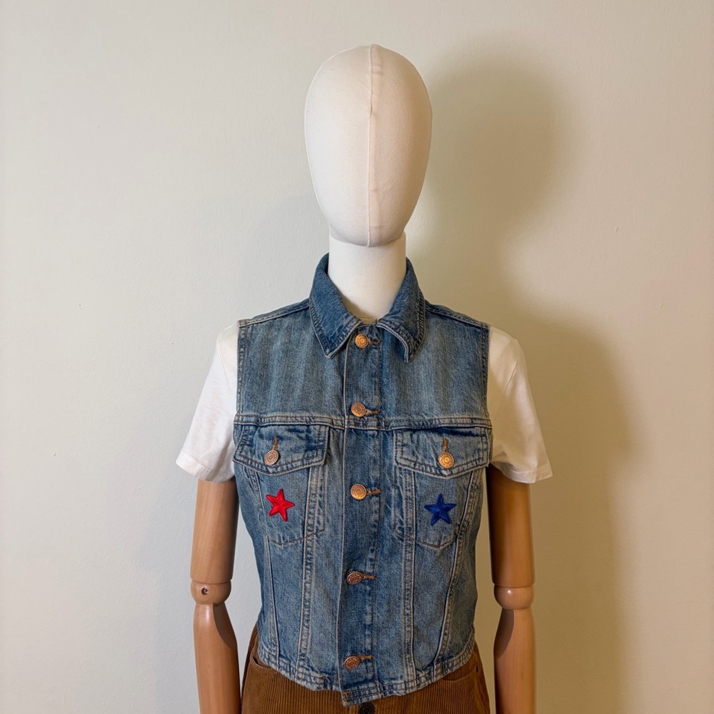 Wild Fable x Benson Boone Denim Vest - American Heart - Size S - Picture 4 of 14